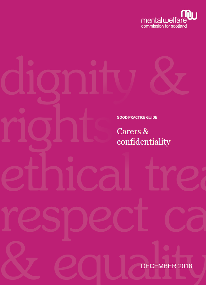 Carers and confidentiality: good practice note image