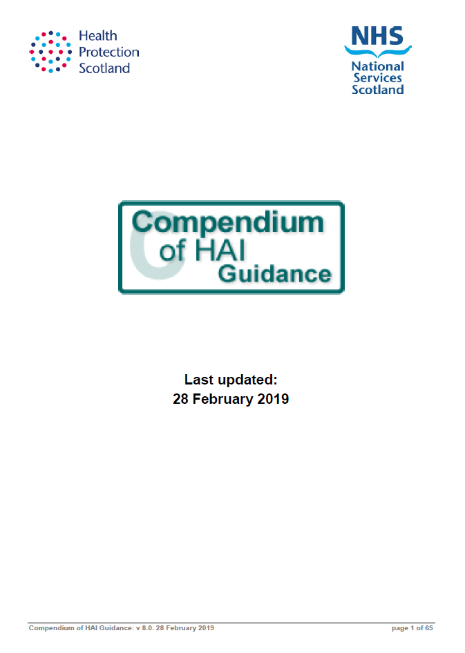 Compendium of Healthcare Associated Infection Guidance image