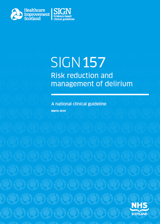 SIGN 157: Risk reduction and management of delirium image
