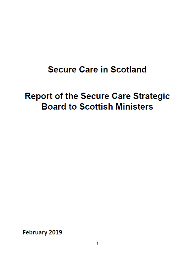 Secure Care Strategic Board: report to Scottish Ministers image