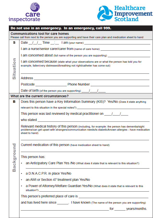 Communications tool for care homes image