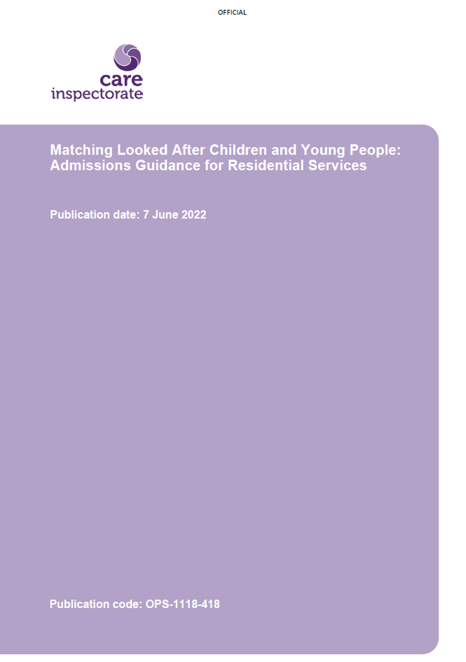 Matching Looked After Children and Young People: Admissions Guidance for Residential Services image