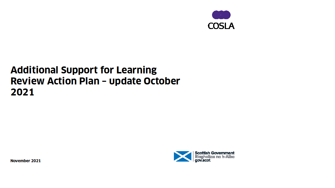 Additional Support for Learning Review Action Plan- update October 2021 image