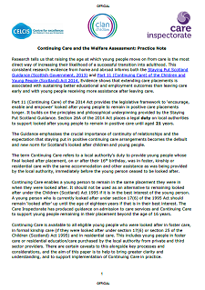 Continuing Care and the Welfare Assessment: Practice Note image