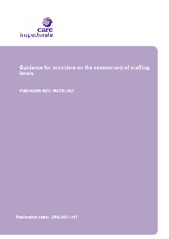 Guidance for providers on the assessment of staffing image