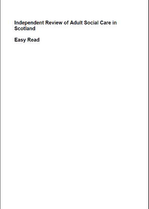Independent Review of Adult Social Care in Scotland: Easy Read image