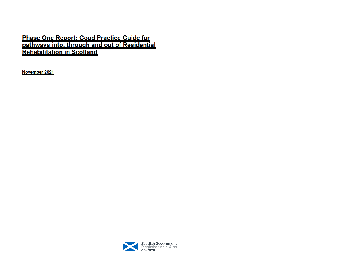 Good practice guide for pathways into, through and out of residential rehabilitation in Scotland image