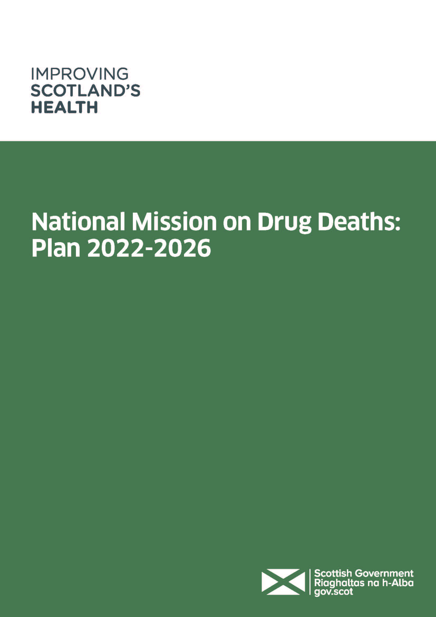 National Mission on Drug Deaths: Plan 2022-2026 image