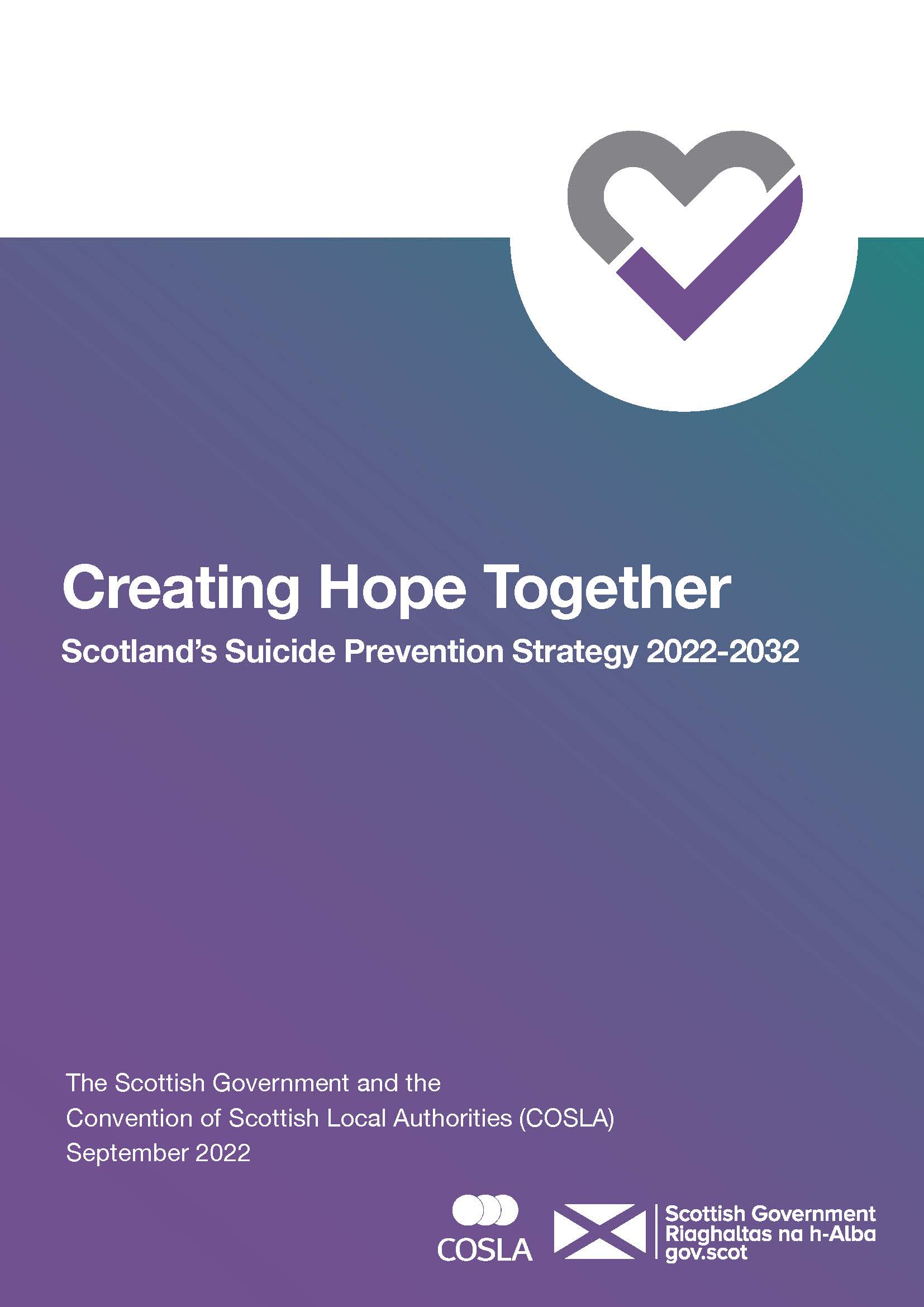 Creating Hope Together: Suicide prevention strategy 2022 to 2032 image
