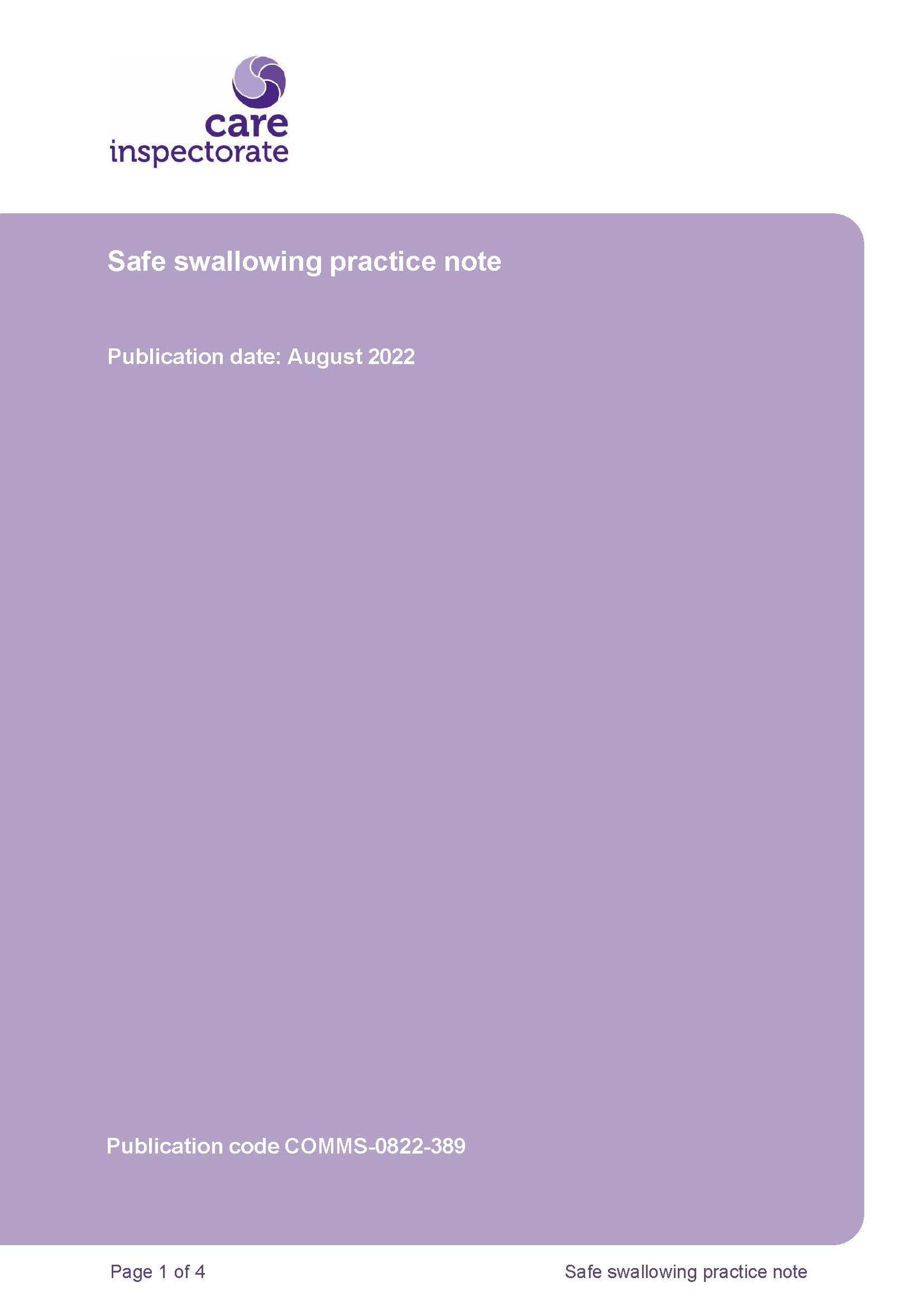 Safe swallowing practice note image