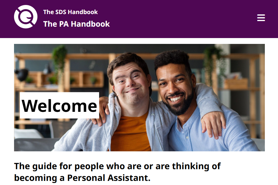 The Personal Assistant (PA) Handbook - Self-directed Support Scotland (SDSS) image