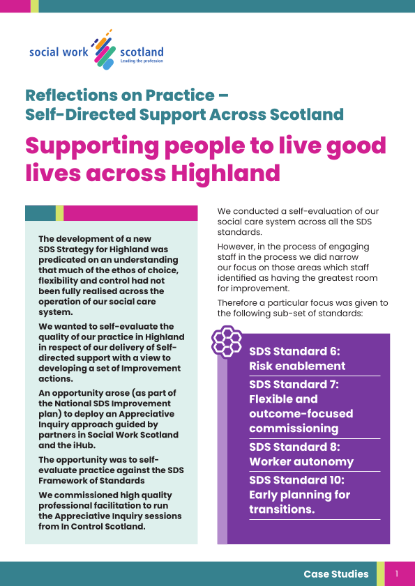 Supporting People to Live a Good Life in Highland (Reflections on Practice) image