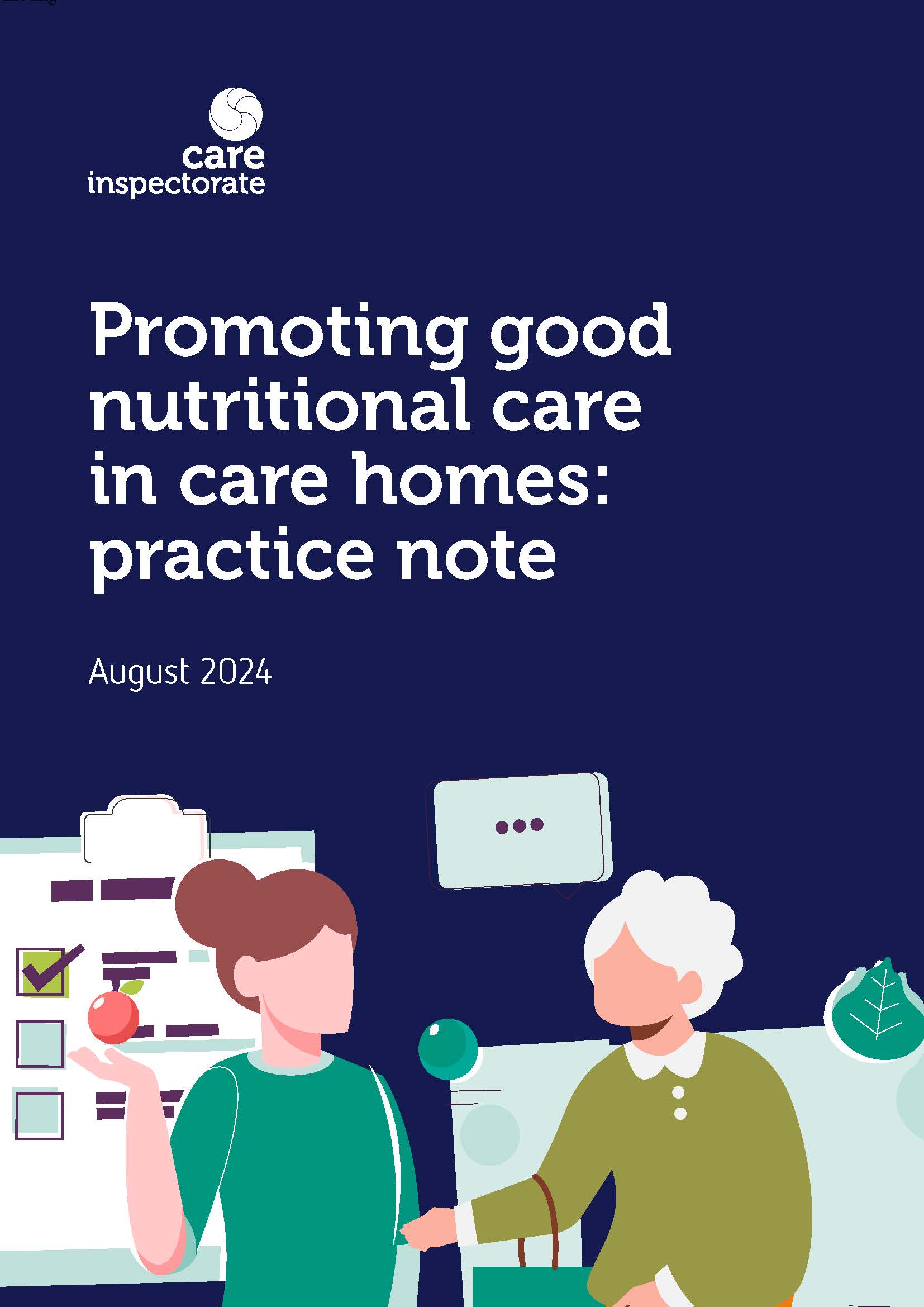 Promoting good nutritional care in care homes: practice note image