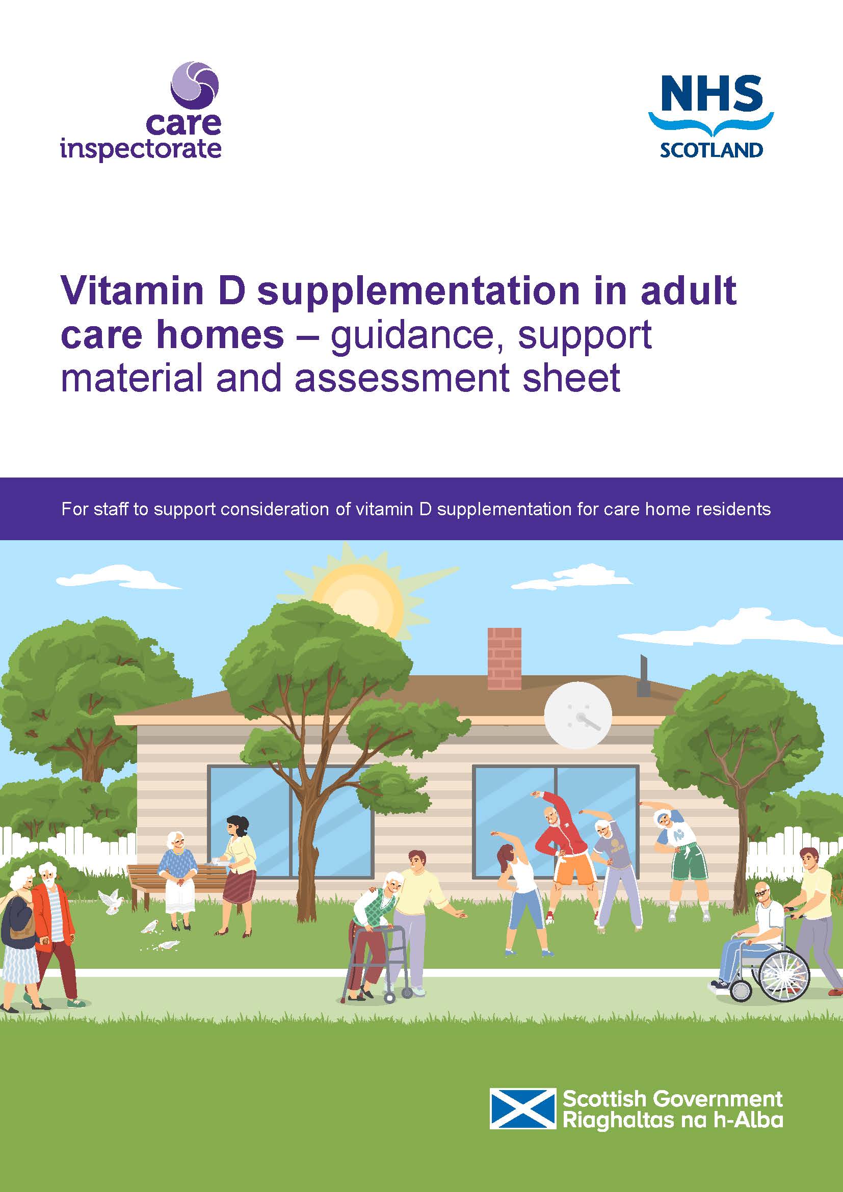 Vitamin D supplementation in adult care homes - guidance, support material and assessment sheet image