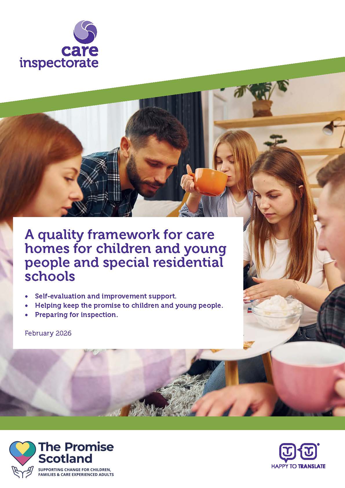 A quality framework for care homes for children and young people and special residential schools image